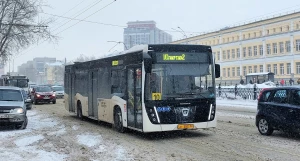 Автобусы зимой, Барнаул. 