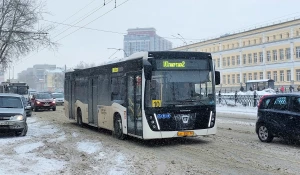 Автобусы зимой, Барнаул. 