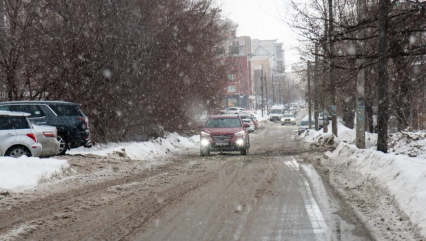 Слякоть в Барнауле, январь 2025. 