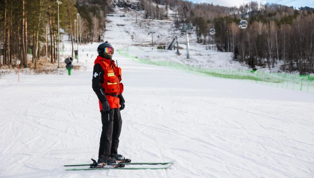 Горнолыжная трасса всесезонного курорта «Манжерок».