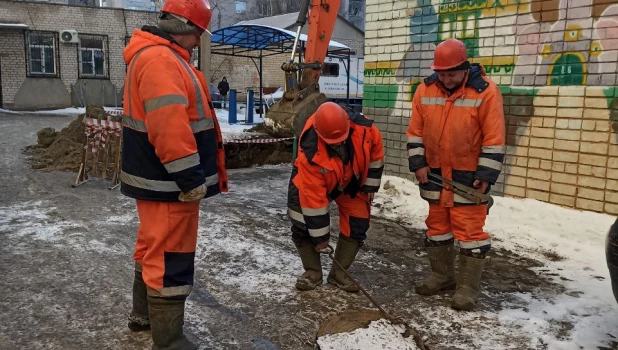 Повреждение на ул. Партизанской. 