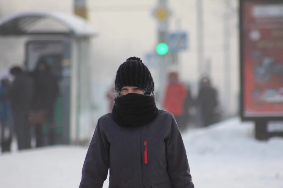 Мороз в Барнауле в 2012 году.