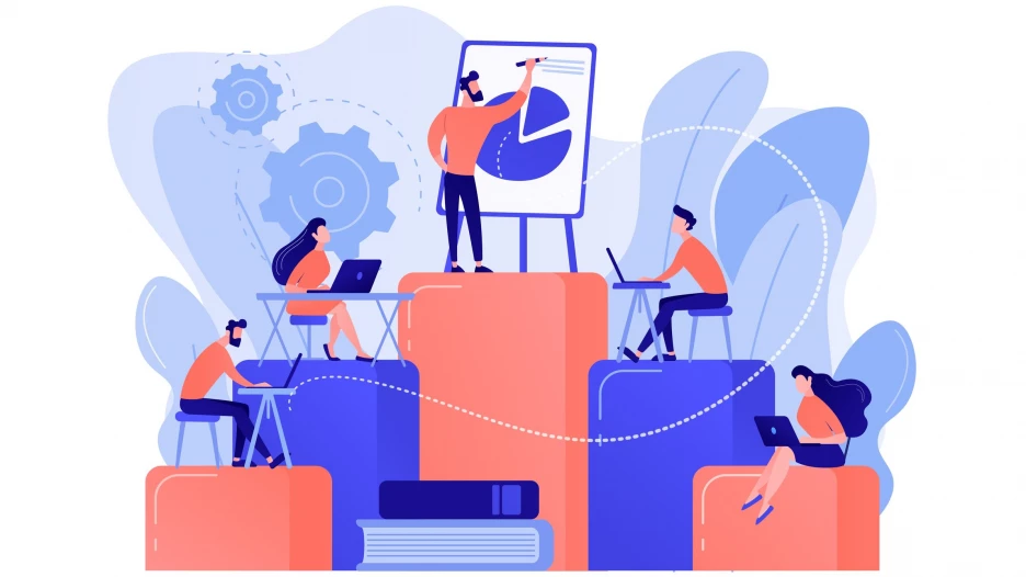 Студенты учатся.