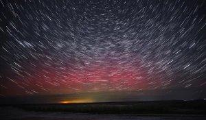 Северное сияние вызвала магнитная буря над Алтайским краем.