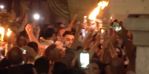 Сошел Благодатный огонь в Иерусалиме