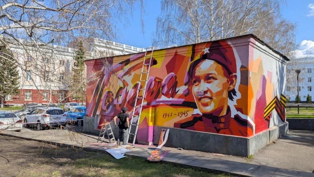 Граффити ко Дню Победы