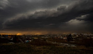 Грозовое небо в Барнауле.