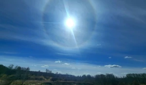 Гало над Тогульским районом в Алтайском крае.