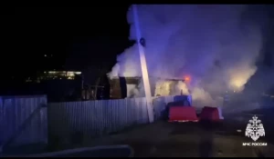 Пожар в алтайском селе.