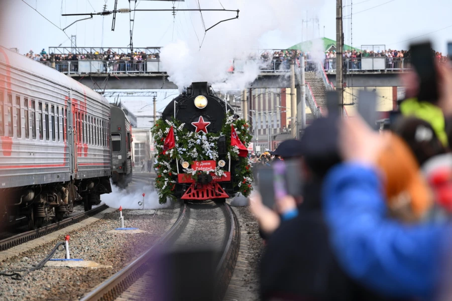 Прибытие ретропоезда &quot;Эшелон Победы&quot;