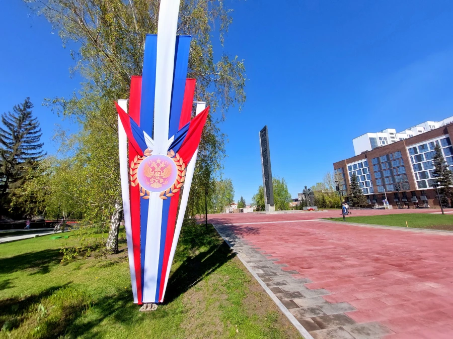Украшения Барнаула ко Дню Великой Победы. 