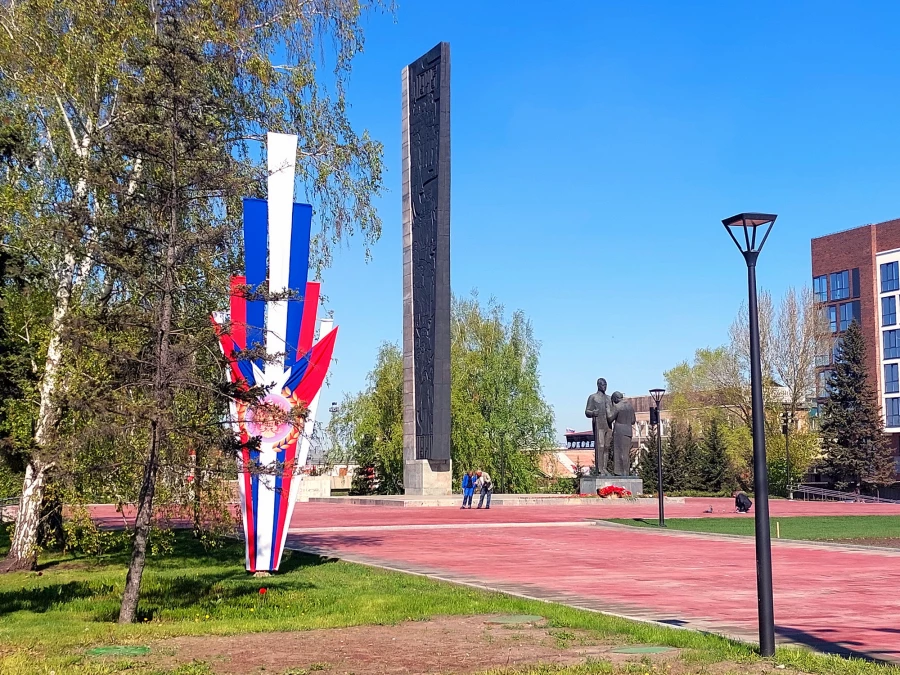 Украшения Барнаула ко Дню Великой Победы. 