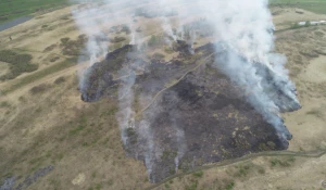 Спутник засек пожар возле барнаульского садоводства «Весняночка».