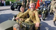 Бессмертный полк В Барнауле на День Победы — 2025.