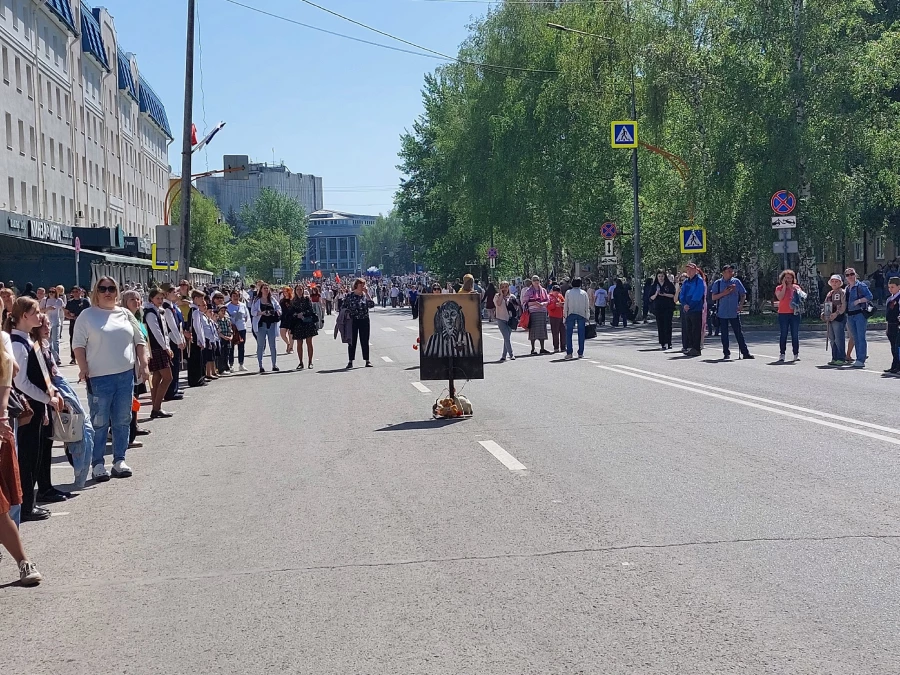 Социалистический проспект 9 мая в Барнауле. 
