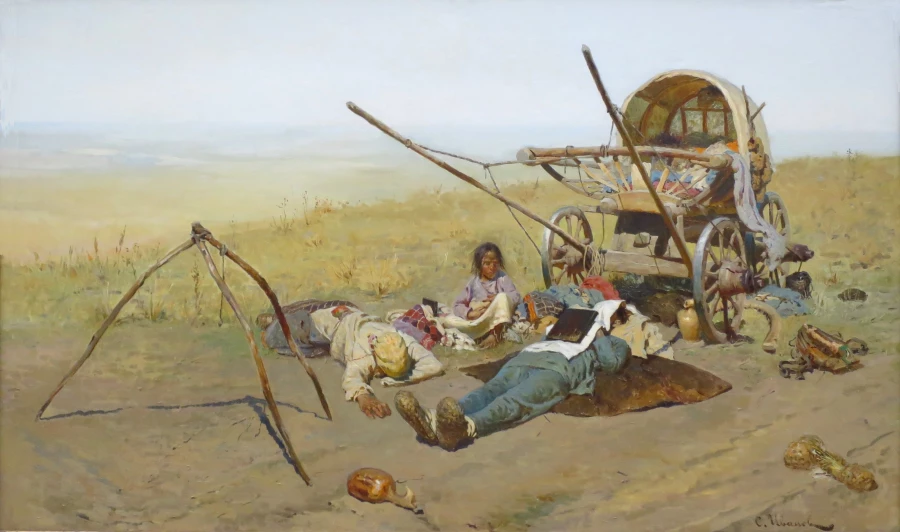 Художник Сергей Иванов. Смерть переселенца. Художник Сергей Иванов. Смерть переселенца.