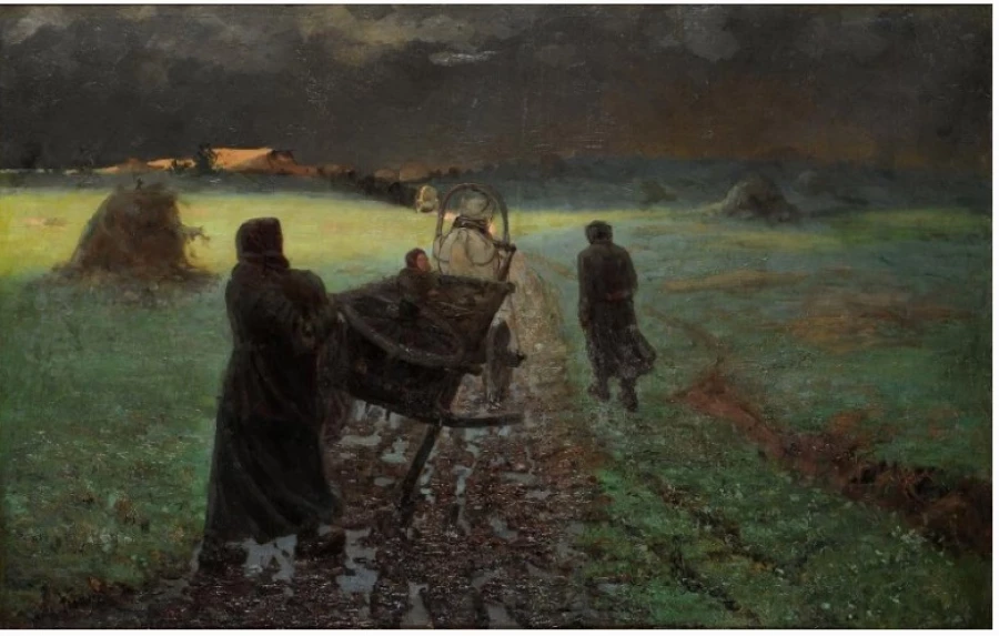 Переселенцы. Гроза. Художник Лукиан Попов. Переселенцы. Гроза. Художник Лукиан Попов.