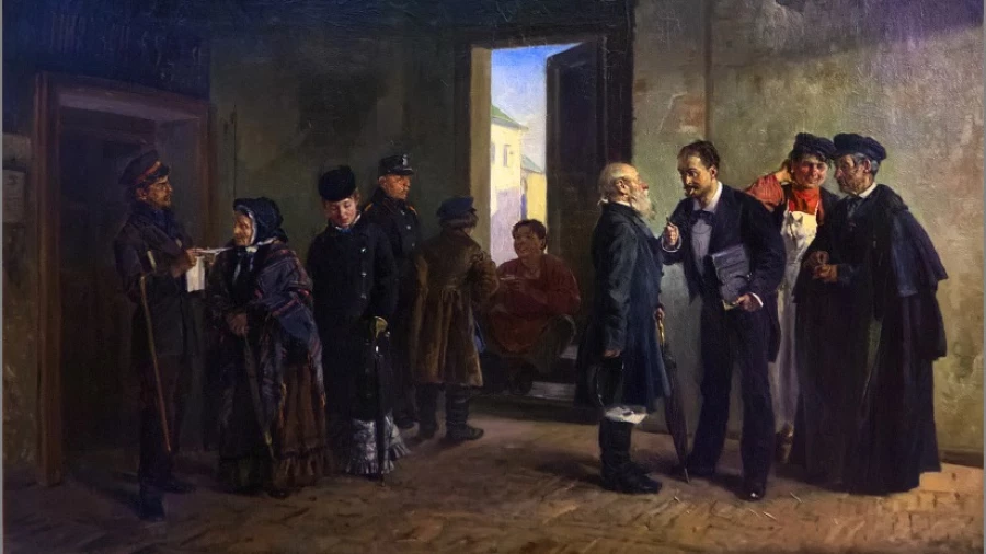 В камере мирового судьи. Художник В.Маковский, 1880. В камере мирового судьи. Художник В.Маковский, 1880.
