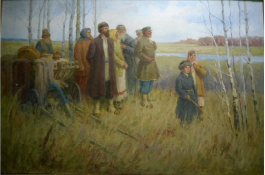 Переселенцы. Художник Лукиан Попов. 1900-е.