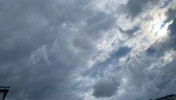 Необычные облака над Барнаулом.