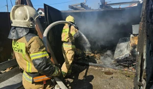 Пожар в гараже 