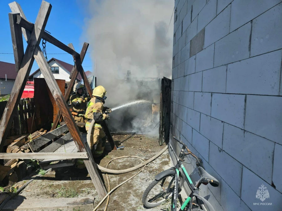 Пожар в гараже 