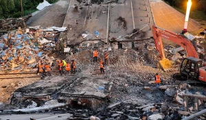 Крушение поезда в Брянской области.