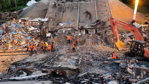 Крушение поезда в Брянской области.