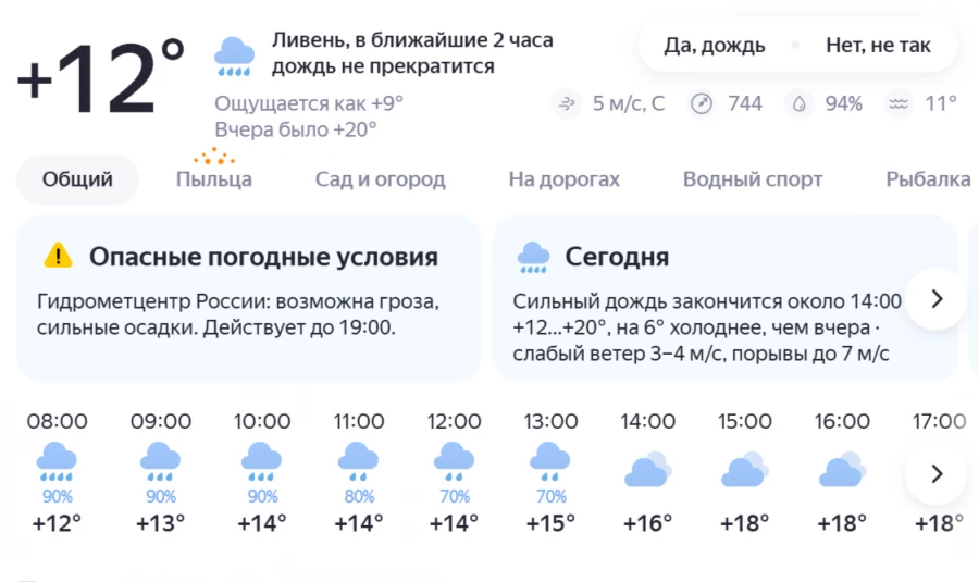 Когда в Барнауле закончатся ливни и выглянет солнце.
