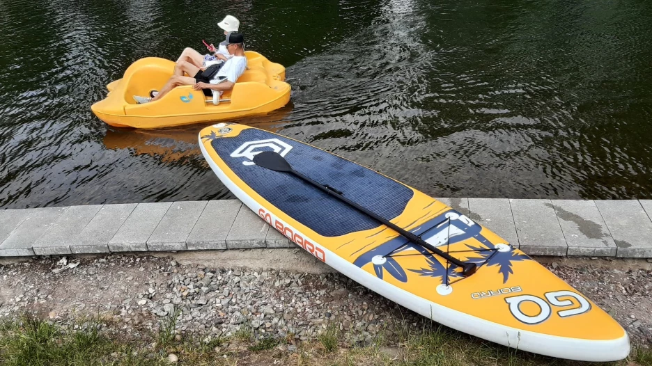 На SUP-борде в Изумрудном.