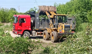 Восстановительные работы переправы через Пивоварку.