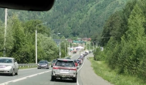 Пробки в Горном Алтае.