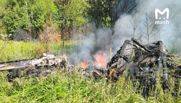 Легкомоторный самолет упал и загорелся в Подмосковье