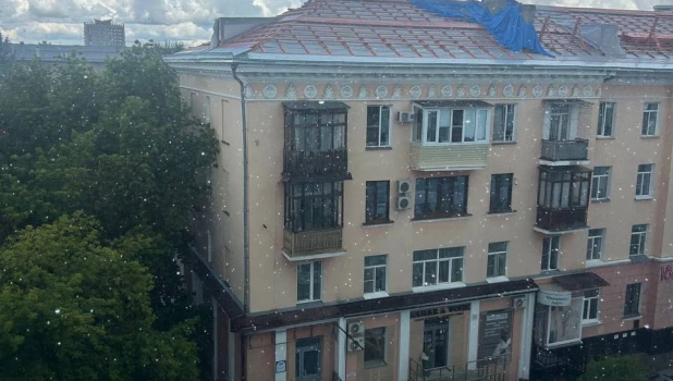 В Барнауле прошел сильный дождь.