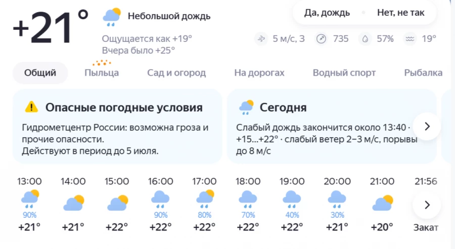 В Барнауле прошел сильный дождь.