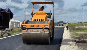 Укладка асфальта. Лесной-2, лето 2025.