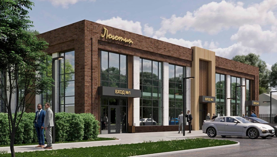 Эскиз административного здания на ул. Петра Сухова 31.