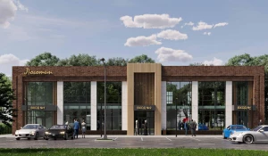 Эскиз административного здания на ул. Петра Сухова 31.