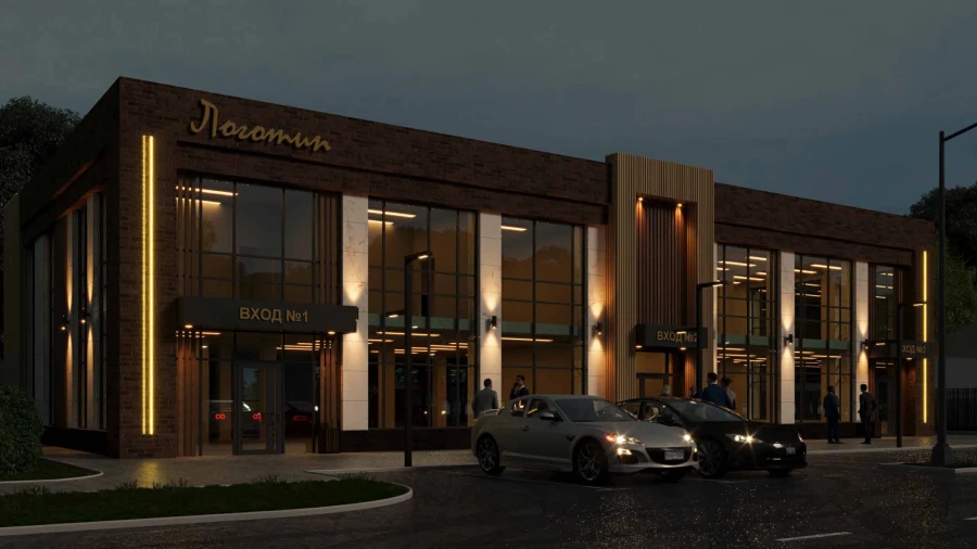 Эскиз административного здания на ул. Петра Сухова 31.