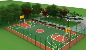 На территории барнаульского детского сада строят спортплощадку.