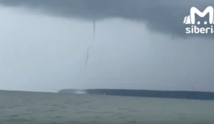 Смерч прошелся над Обским морем в выходные