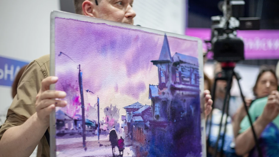 Мастер-класс по акварели в "Титов-Арене".