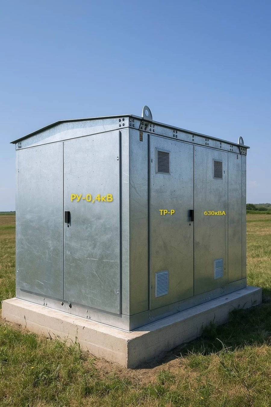 Оцинкованная КТПц-СК-КК-630кВА-10/0,4кВ УХЛ1.