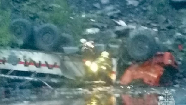 Падение автобуса с вахтовиками в Якутии 