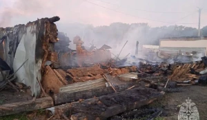В Оренбургской области погибли пять человек сильном пожаре.