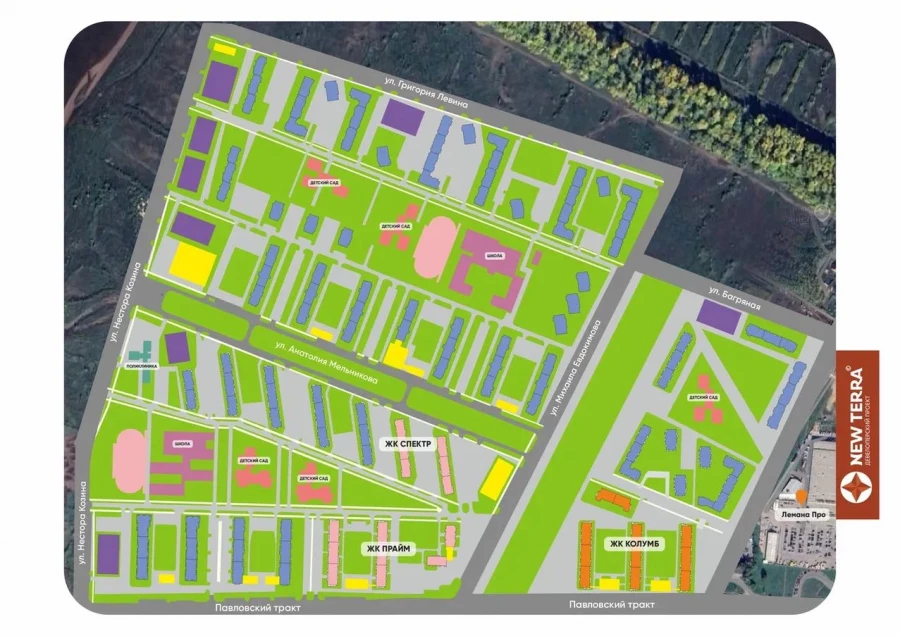 Главный план квартала Нью Терра.