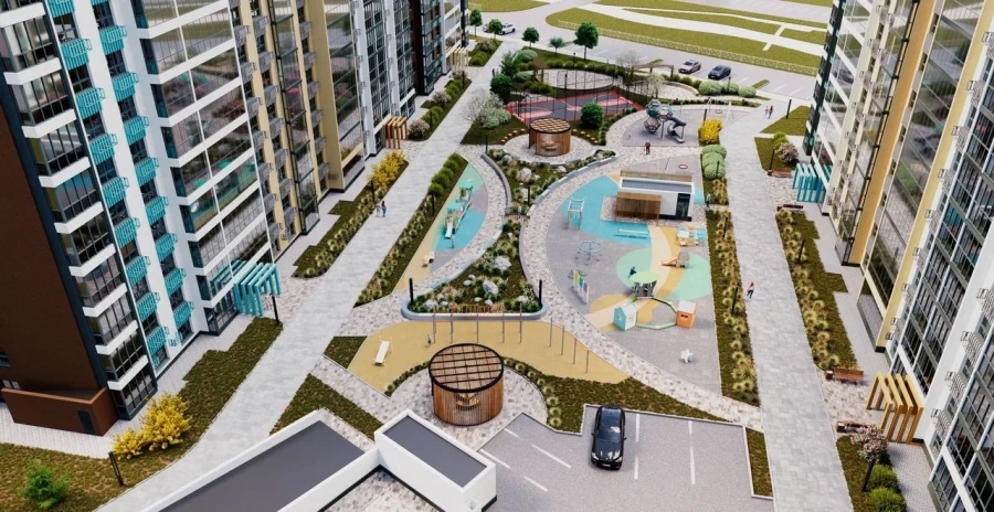 Просторные дворы в  «Нью Терра».