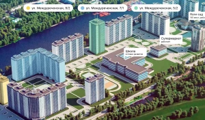 План квартала у реки "Аквамарин". Новосибирск