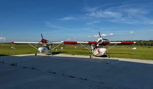 В Барнаул прилетели самолеты-амфибии и собака-«штурман».