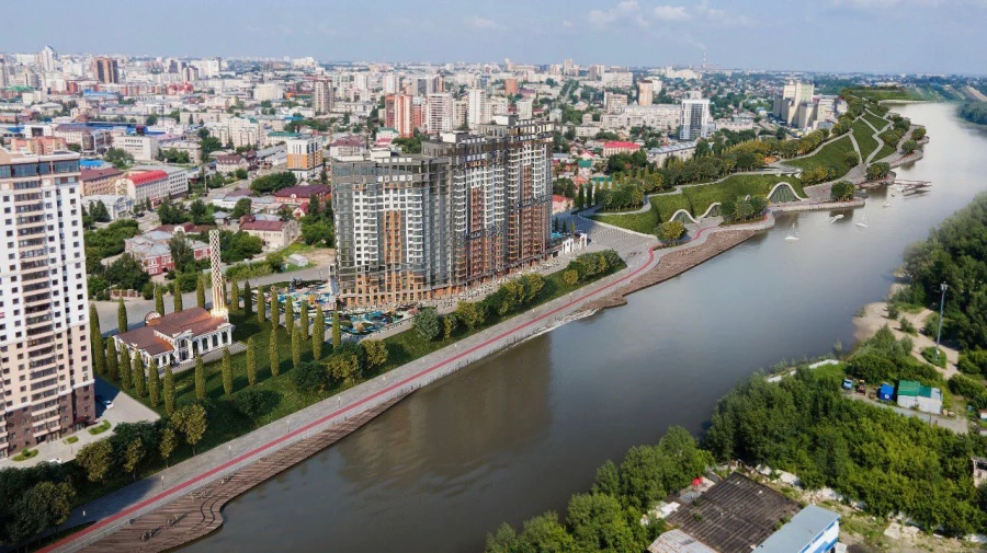 Визуализация нового участка набережной в Барнауле.